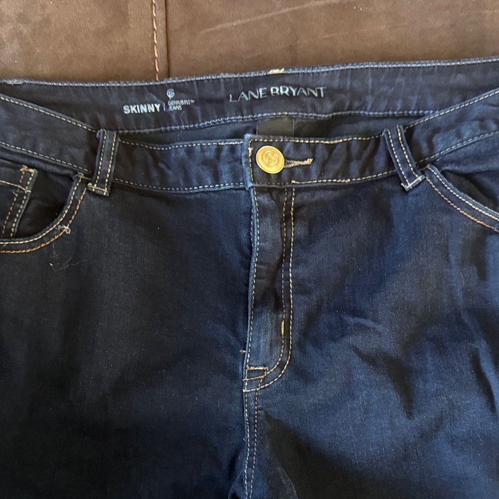 Lane Bryant Skinny Jeans in Dark Blue Denim